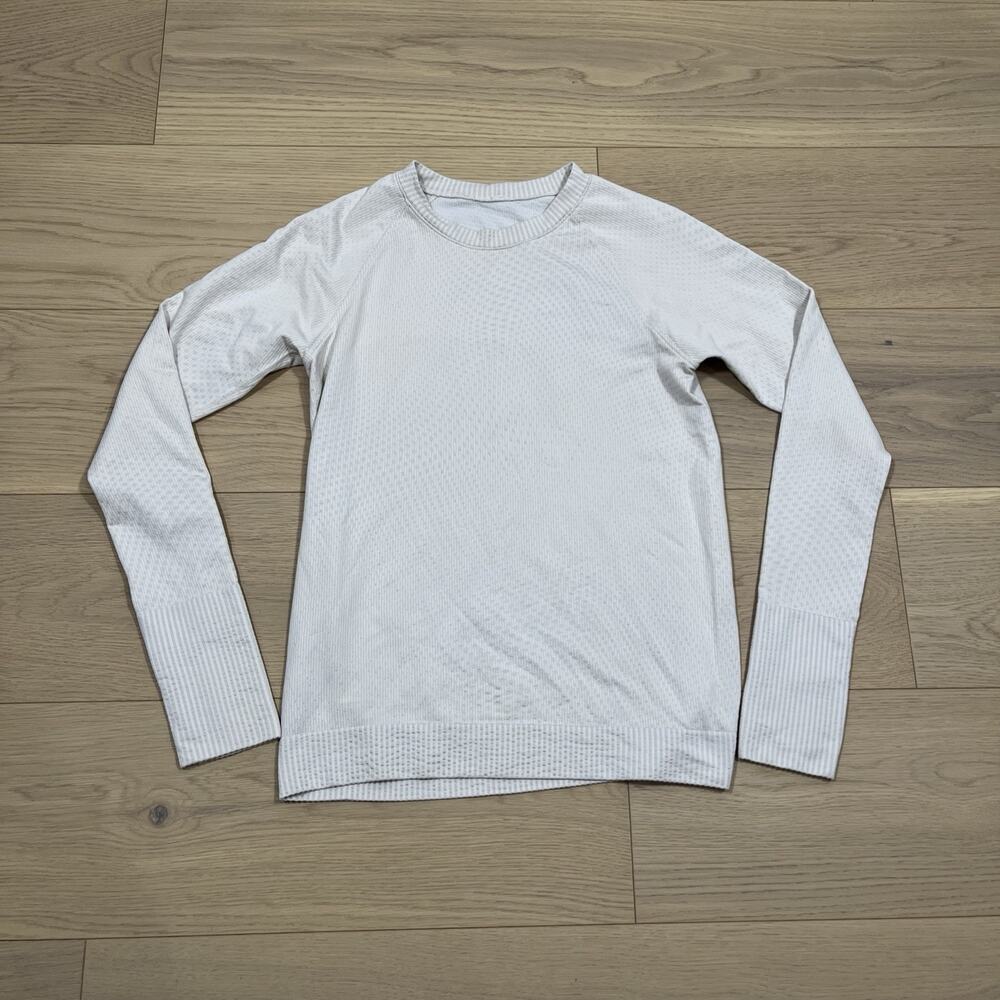 Lululemon White Long Sleeve Tee